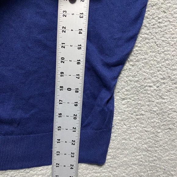 Like NEW Anthropologie Moth Blue Cashmere Blend One Shoulder Sweater S. - Picture 7 of 9